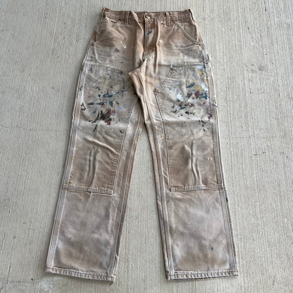 Carhartt brown double knee work wear carpenter pants